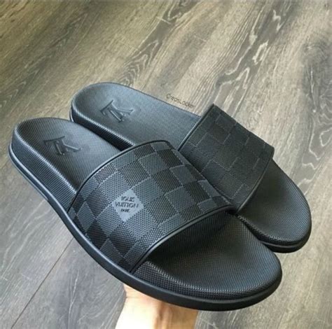 louis vuitton mens slides|louis vuitton open toe slippers.